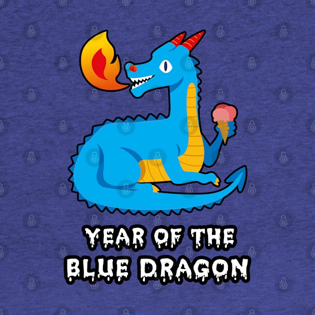 🐲 2024 Year of the Cute Blue Dragon by Pixoplanet